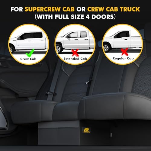 MIKKUPPA Truck Under Seat Storage - Fit for 2015-2024 Ford F150 F250 F350 | 3 Compartments for F-150 Storage Accessories, Truck Tool Box Organizer