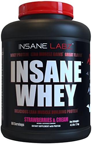 Insane Labz Insane Whey,100% Muscle Building Whey Protein, Post Workout, BCAA Amino Profile, Mass Gainer, Meal Replacement, 60 Srvgs, (Chocolate)