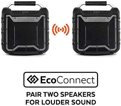 ECOXGEAR EcoTrek GDI-EXTRK210 Rugged Waterproof Floating Portable Bluetooth Wireless 100 Watt Stereo Smart Speaker and P (Renewed)