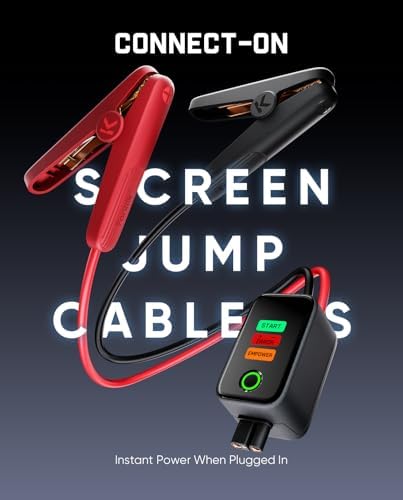 Fanttik Potent T10 1800A Portable Jump Starter for 7.0L Gas and 5.0L Diesel | 12V Safe Lithium, 12000mAh Power Bank, Retractable Charging Cable