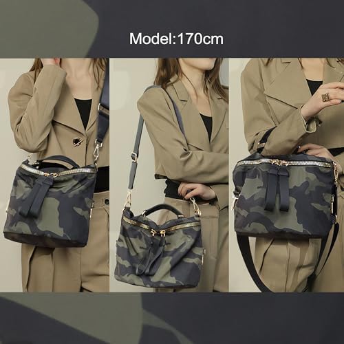 PAKFIEKS Women Nylon Handbag Anti-theft Casual Lightweight Travel Shopping Shoulder Bag Crossbody Bag