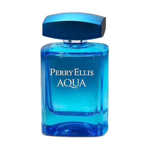 Perry Ellis Aqua Eau De Toilette Spray for Men, Cologne, 3.4 Fl Oz (100 mL) | Mens Cologne, Long Lasting Perfume, Fragrance with Notes of Bergamot