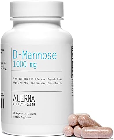 D-Mannose 1000 mg - Urinary Tract Health - with Cranberry Concentrate, Organic Rose Hips, Acerola Extract - 60 Vegetarian Capsules
