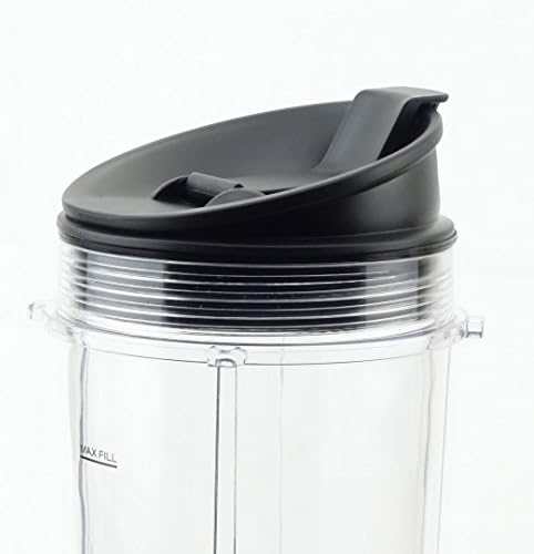 [2-Pack] Replacement Sip & Seal Spout Lids Compatible with Nutri Ninja Auto-iQ Blenders, Replaces Part 408KKU641, Fits BL480, BL490, BL640