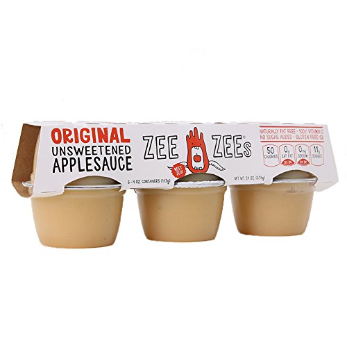 Zee Zees Mango Peach Applesauce Cups, Unsweetened, All Natural, No Sugar Added, 4 oz Cups, 24 pack