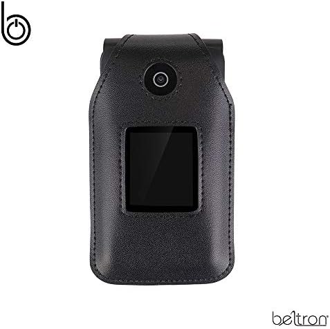 BELTRON Fitted Leather Case for Coolpad Snap 3312A Flip Phone (Boost Mobile, Sprint, T-Mobile, Virgin Mobile) Features: Rotating Belt Clip