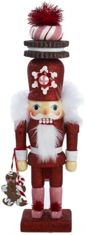 Kurt Adler 12-Inch Hollywood Red Gingerbread Nutcracker with Cookie Hat