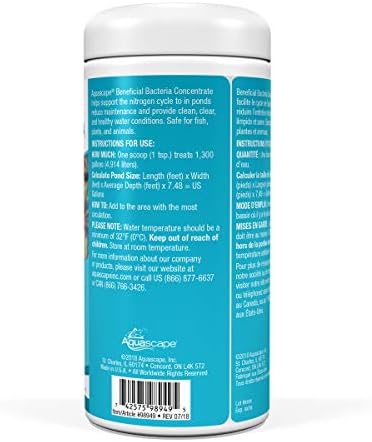 Aquascape Dry Beneficial Bacteria for Pond and Water Features, 8.8 Ounce (Pack of 1), 98948 , white