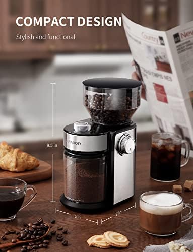 SHARDOR Electric Burr Coffee Grinder 2.0, Automatic Coffee Bean Grinder for Home Use