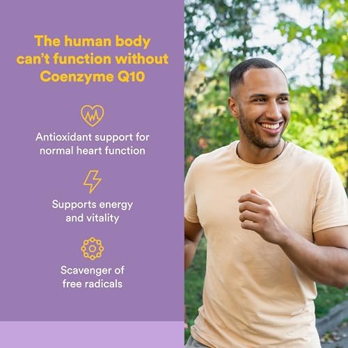 Natural Factors Coenzyme Q10 - Antioxidant Support Supplement Supports Cellular Energy Production - Better Absorption Aids Healthy Heart Function