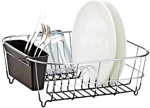 Neat-O Deluxe Chrome-Plated Steel Small Dish Drainers (Black)