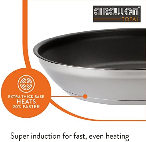 Circulon - Total - Saute Pan with Lid 28cm - Durable Non Stick - Hard Anodised - Induction - Oven and Dishwasher Safe - Lifetime Guarantee