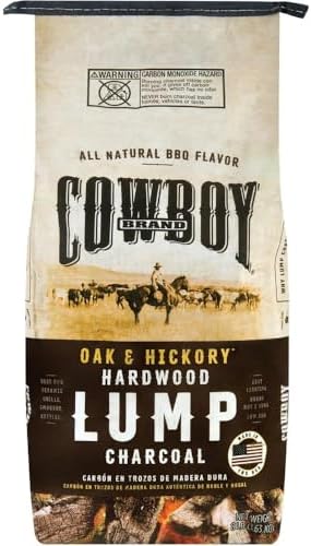 COWBOY 17208 Hardwood Lump Charcoal, 8 lb