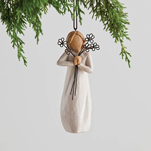 Willow Tree Lots of Love Ornament, Sculpted Hand-Painted Figure | Celebrating Friendship and Sentiment, Cast from a Susan Lordi Original Carving, Cast Resin Keepsake, Ready to Hang