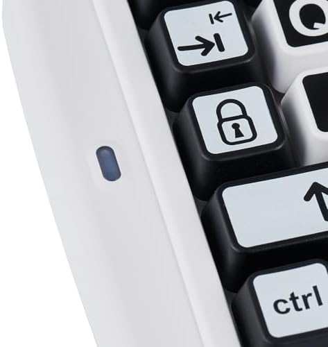Clevy Contrast Keyboard 3 Tri-Mode - Large Print Keyboard Designed to Help Visually Impaired Low Vision Individuals - High Contrast Big Keys with