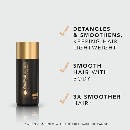Sebastian Professional Dark Oil Lightweight Conditioner | Infused with Jojoba & Argan Oil | Smoothes and detangles hair.