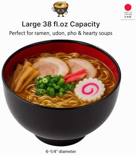 JapanBargain, Set of 2 Japanese Large Ramen Bowls – 38oz Pho, Udon, Noodle