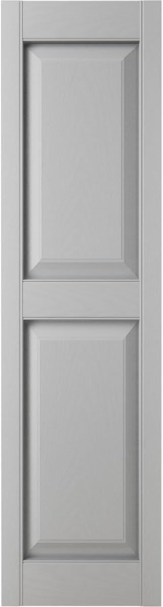 Mid America 00021247002 Standard Size Williamsburg Double Panel Vinyl Shutters, w/Installation Shutter-Lok's & Matching Screws (Per Pair), 002, 12"W x 47"H, Black
