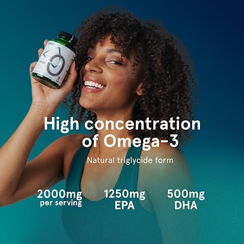 Puori O3, Omega 3 Fish Oil Supplement, IFOS Certified - 120 Softgels | Ultra Pure, Burpless Wild Caught Fish Oil with 2000mg Omega 3 Fatty Acids