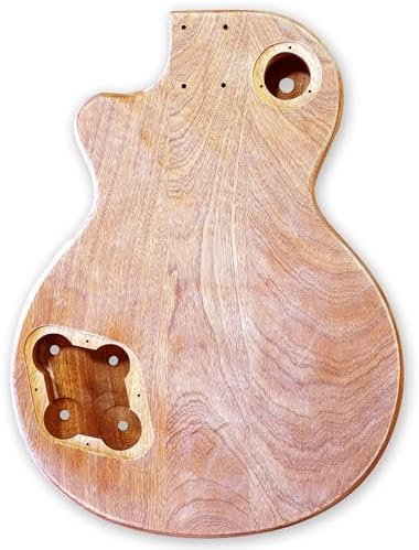 DIY Electric Guitar Kits Okoume wood Body curved top with mahogany veneer cover maple neck & composite ebony fingerboard