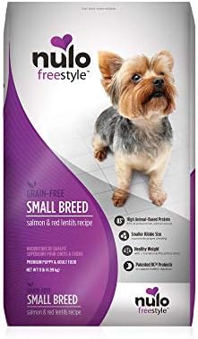 Nulo Small Breed Grain Free Dry Dog Food with BC30 Probiotic (Salmon and Red Lentils Recipe, 11b Bag)