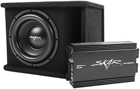 Skar Audio Single 8" Complete 700 Watt SDR Series Subwoofer Bass Package - Includes Loaded Enclosure with Amplifier