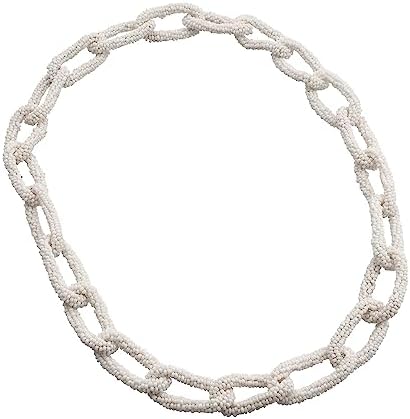 Shop LC Seed Bead Beaded Paper Clip Link Necklace for Women Jewelry Size 28" Boho Western