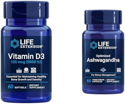 Life Extension Vitamin D3 125 mcg (5000 IU), Bone Health, Brain Performance, Immune System Support, Gluten-Free, Non-GMO, Once Daily, Two-Month Supply, 60 Softgels | Bone Health, Cognitive Health & Immune System Support, Gluten-Free & Non-GMO, Once Daily…