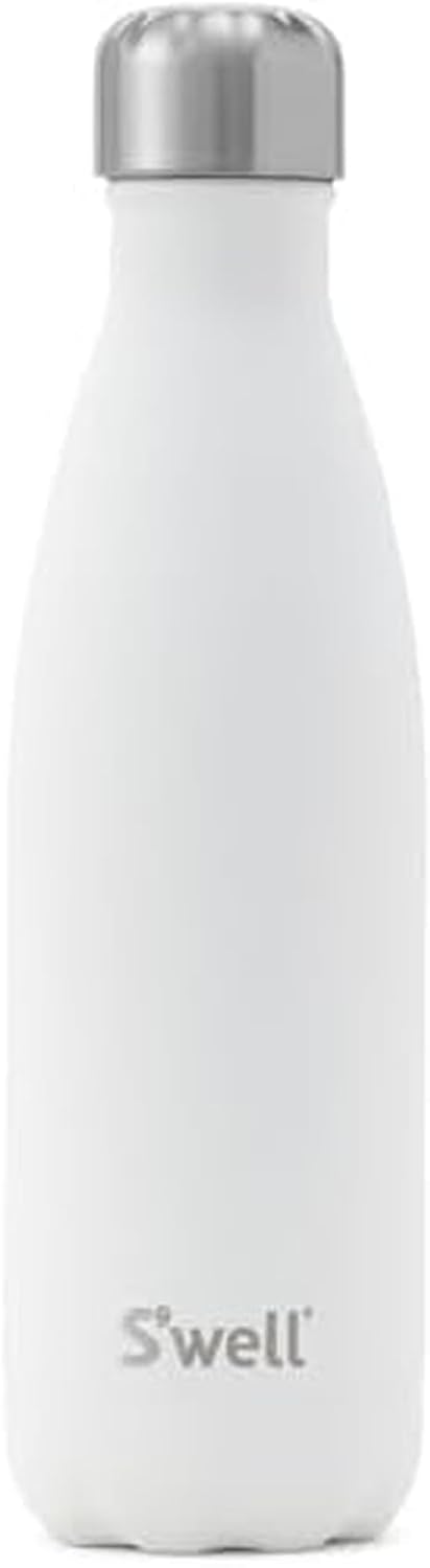 S'well Stainless Steel Water Bottle, 17oz, Blue Suede, Triple-Layered Vacuum Insulated Containers Keeps Drinks Cold for 36 Hours and Hot for 18, BPA Free, Perfect for On the Go