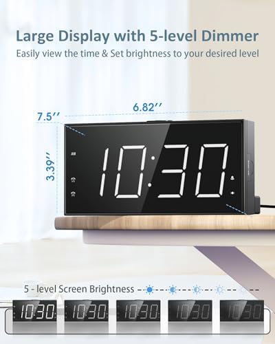 Alarm Clock with Bed Shaker, Vibrating Alarm Clock for Heavy Sleepers