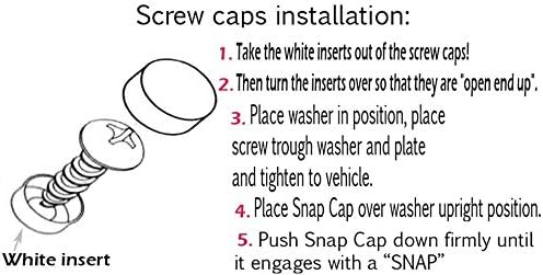 Stainless Steel Screws Fasteners for License Plates, Frames, and Covers on Domestic Cars, Trucks, Vans, SUVs - Rustproof