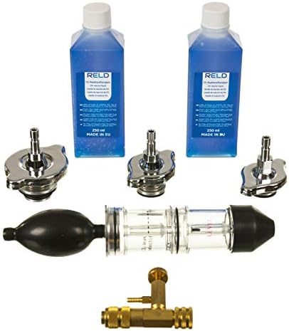RELD Professional Head Gasket Tester Combustion Leak Test Kit Detector CO2 with Box and 17oz CO2 Reaction Liquid