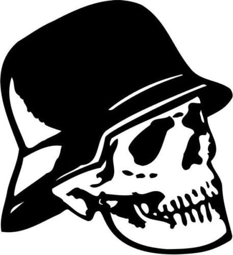 German Soldier Death Skull Vinyl Graphic Car Truck Windows Decor Decal Sticker - Die cut vinyl decal for windows, cars, trucks, tool boxes, laptops