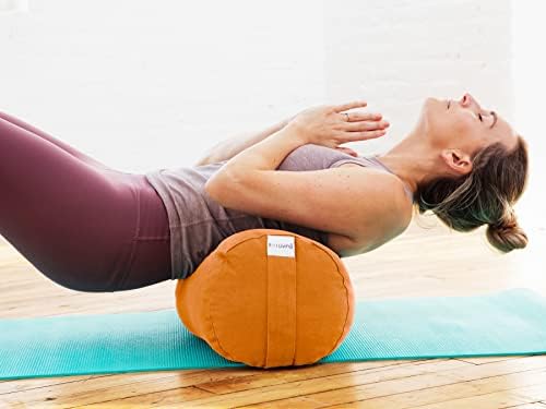 Sol Living Yoga Bolster Pillow for Restorative Yoga, 100% Cotton Meditation Cushion