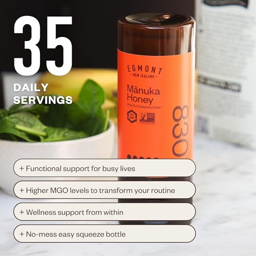 Egmont Honey Raw Mānuka Honey | UMF 18+ MGO 700+ Certified | 8.8oz