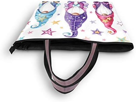 Watercolor Magic Gnomes Stars Handbags and Purse for Women Tote Bag Large Capacity Top Handle Shopper Shoulder Bag