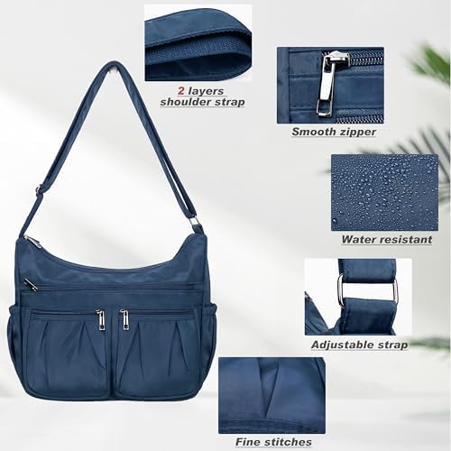 VOLGANIK ROCK Crossbody Purses for Women Shoulder Handbags Lightweight Waterproof Nylon Travel Bag Ladies Pocketbooks