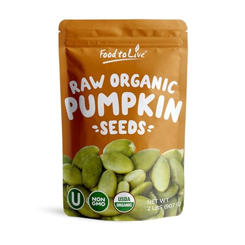 Food to Live Organic Raw Pepitas, 18 Pounds — Non-GMO, Pumpkin Seed Kernels, Unsalted, No Oil, No Shell, Vegan, Kosher, Bulk. Keto Snack.