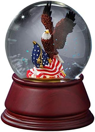 San Francisco Music Box American Eagle Musical Water Globe