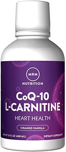 MRM Nutrition CoQ-10 L-Carnitine Liquid - for Women & Men - 32 Servings | Orange-Vanilla Flavored Energy and Antioxidant Formula