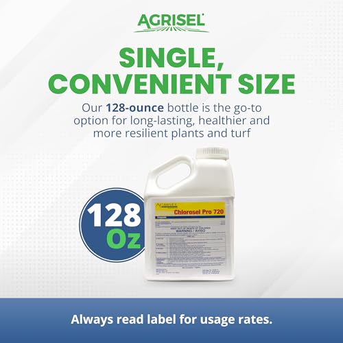 Agrisel Chlorosel Pro 720, Rain-Resistant Formula, 128 Ounces | Versatile Disease Control, Effective on 100+ Crops