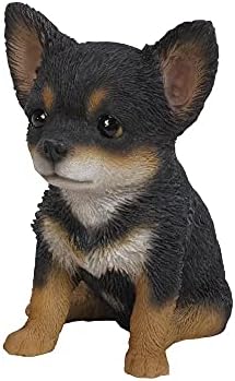 Hi-Line Gift Ltd Chihuahua Puppy Statue, Black/Brown