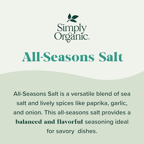 Simply Organic All-Seasons Salt, Certified Organic, 4.73 oz Container