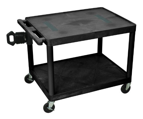LUXOR LE27-B 27"H AV Cart - Two Shelves