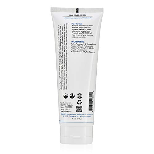 Light Hold Hair Gel Fragrance Free 8 oz - Lightweight Styling Gel for Fine Fragile and Weakened Hairs - Paraben Free Hypoallergenic Sensitive