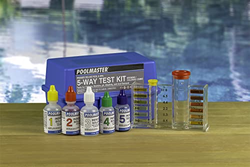 Poolmaster 5-Way Pool and Spa Water Test Kit with Case, Swimming Pool Chemical Test Kit for Chlorine, Bromine, pH, Alkalinity and Acid Demand