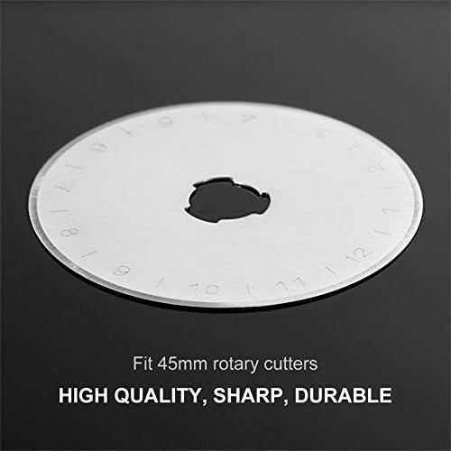 18mm Rotary Cutter Blades 10 Pack, Fits OLFA Rotary Circle Cutter Replacement for Quilting Scrapbooking Sewing Arts&Crafts, Sharp and Durable (18MM)