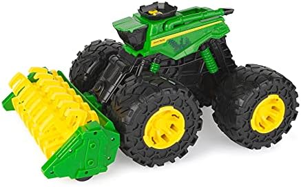 TOMY Monster Treads Lightning Wheels - Includes 1 John Deere Miniature Monster Truck Toy - Gator or Tractor Toy (Vehicle May Vary) - John Deere Toys