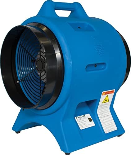 Schaefer VAF3000A 12" Diameter Industrial Confined Space Ventilator 115V 50/60Hz High Velocity Axial Exhaust Fan for Construction & Confined Spaces