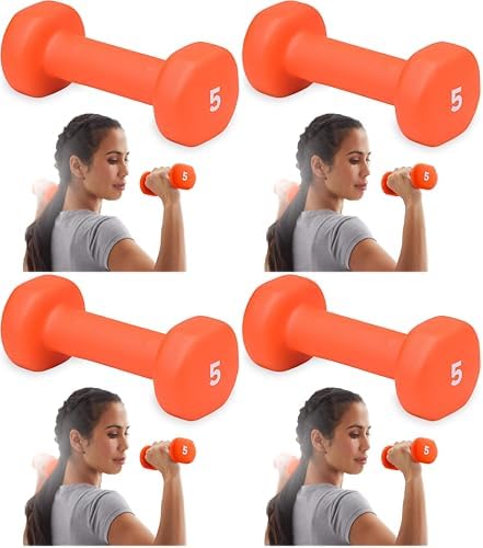 Gaiam Dumbbell Hand Weight (Sold in Singles) - Neoprene Coated Exercise & Fitness Dumbbell for Home Gym Workouts and Strength Training - Free Weights for Women and Men